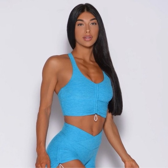 Bombshell Sportswear Enhance Toggle Bra in Icy Blue - Picture 1 of 11